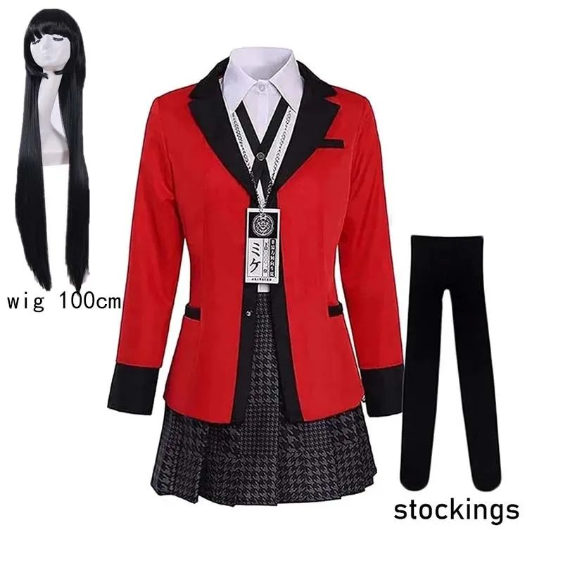Anime Cosplay Yumeko - Yumeko Jabami Cosplay Kostüm Okul Üniformaları