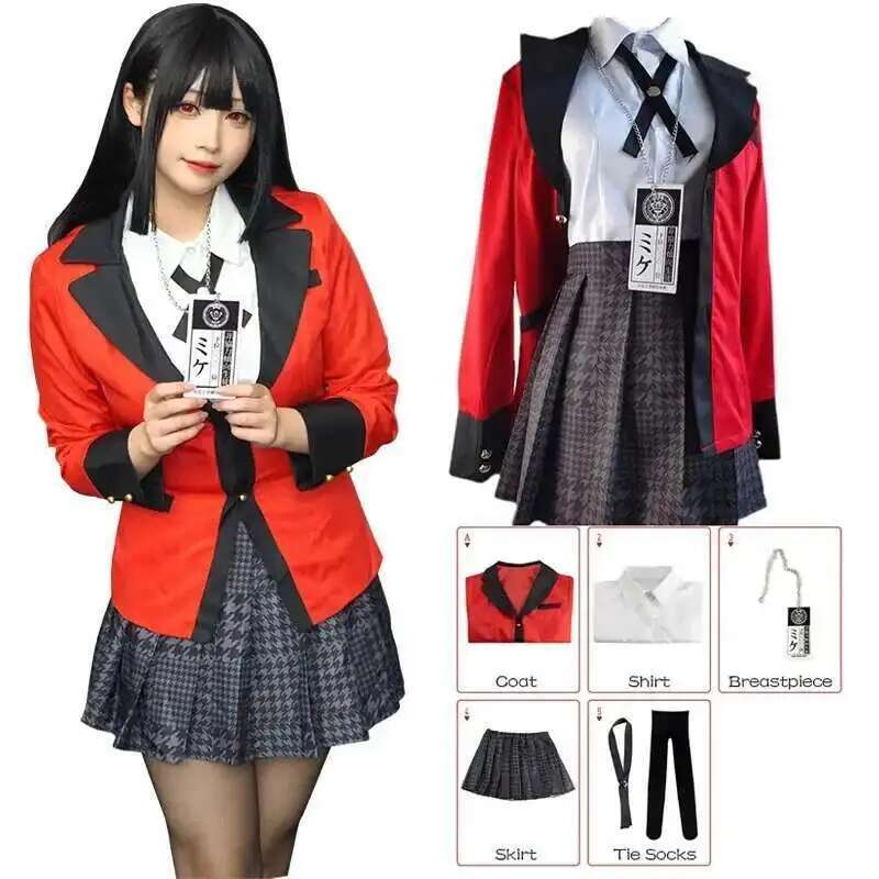 Anime Cosplay Yumeko - Anime Kakegurui Jabami Yumeko Cosplay Kostüm