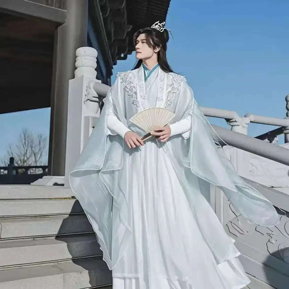 Anime Cosplay Dress For Men - Büyük Boy 3XL Hanfu Erkekler Çin