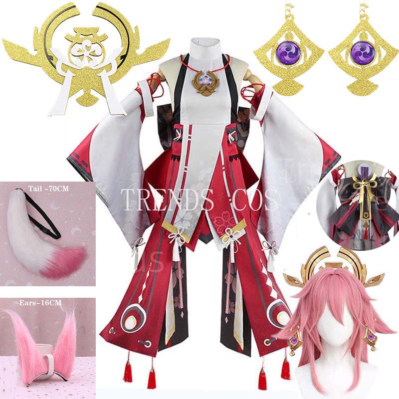 Yae Miko Tam Set Guuji Yae Cos - Violet Evergarden Dress incelemesi ve fiyatı