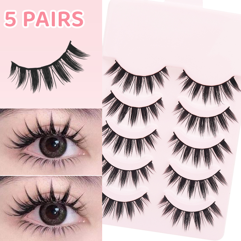 DINGSEN 5 Çift Manga Kirpikler - Anime Cosplay Lashes incelemesi ve fiyatı