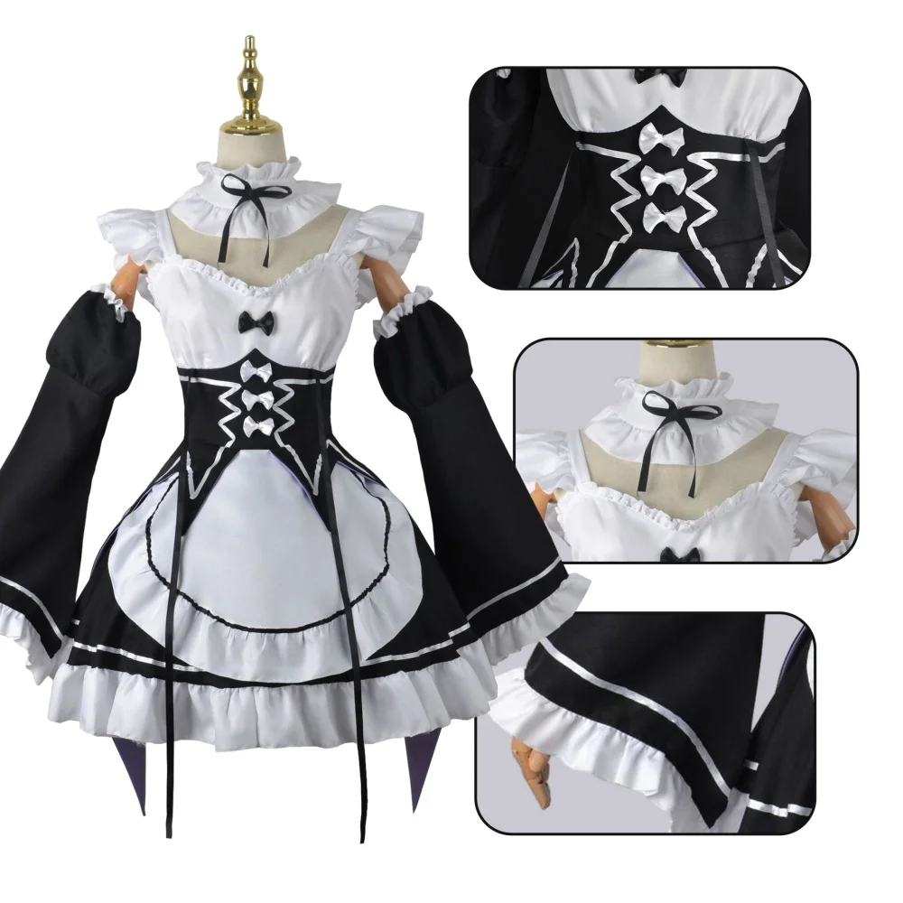 Anime Ram Rem Hizmetçi Cosplay - Anime Cosplay Re Zero incelemesi ve fiyatı