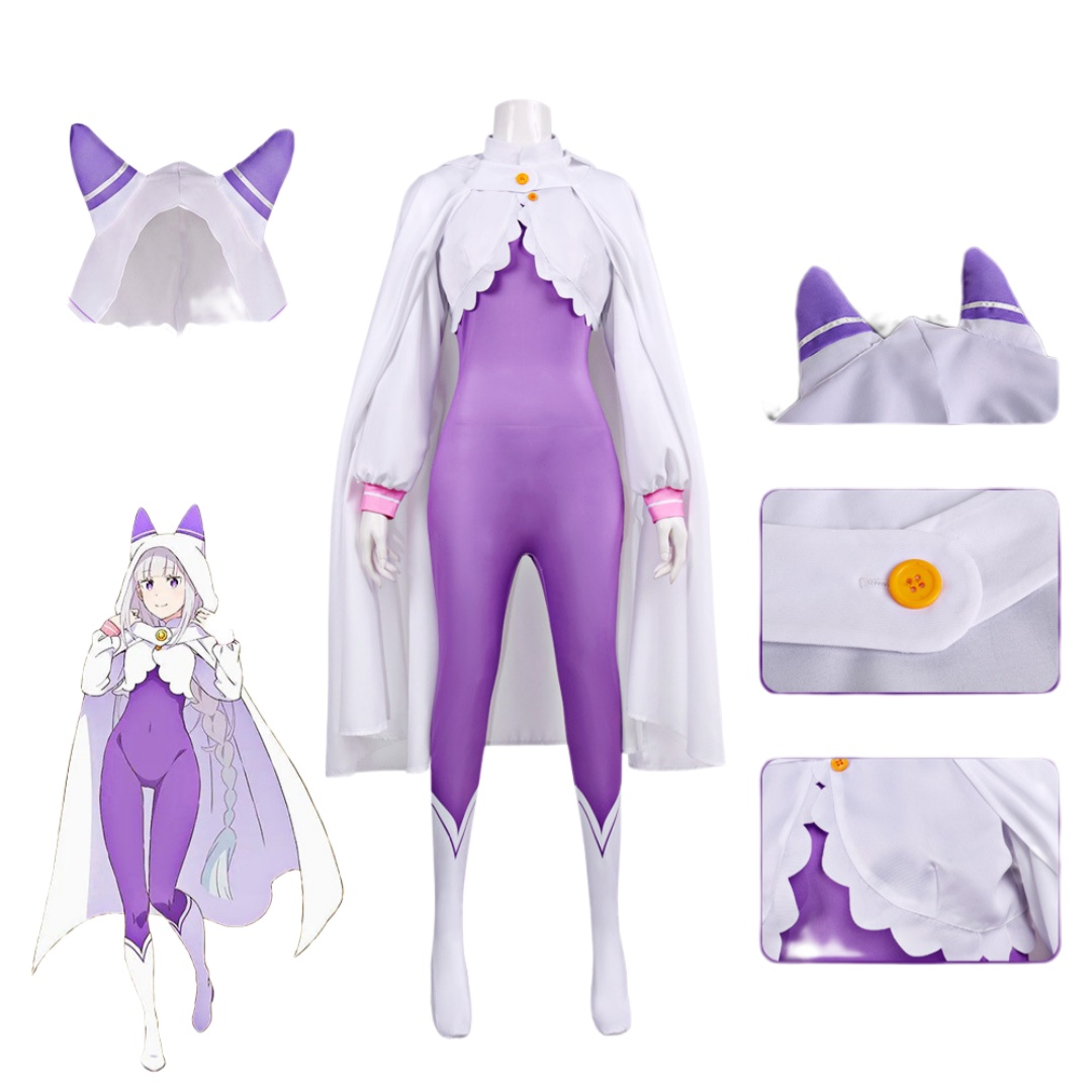 Re Zero Emilia Cosplay Kostümü - Anime Cosplay Bodysuit incelemesi ve fiyatı